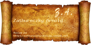 Zathureczky Arnold névjegykártya